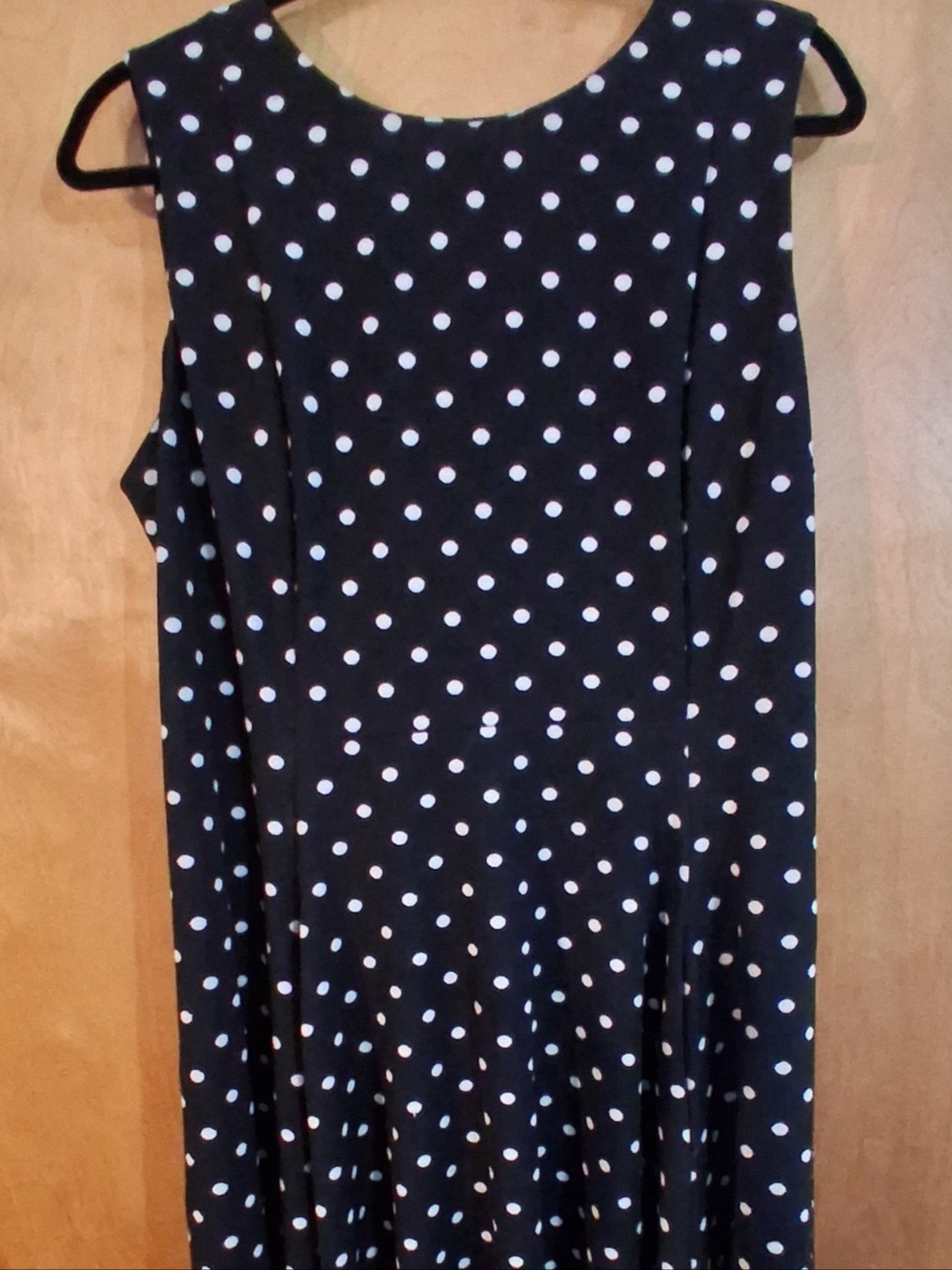 Calvin Klein Black Polka Dot Sleeveless Dress